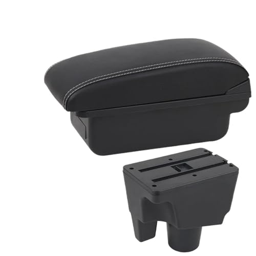 IPEVMLZ Armlehne Für Toyota Für Aqua 2011 2012 2013 2014-2020 Auto Aufbewahrungsbox Mittelkonsole Zentrale Armlehnenbox(C3 Schwarz weiß KEIN USB) von IPEVMLZ
