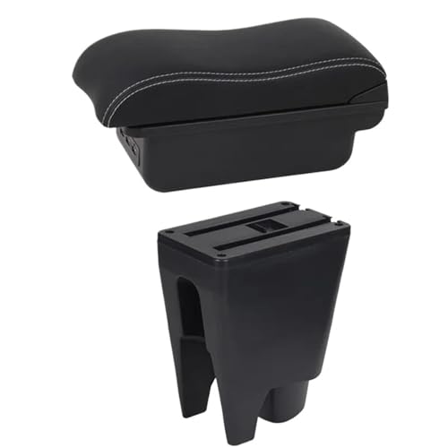 IPEVMLZ Armlehnenbox Für BYD F0 Mittelarmlehnenbox Nachrüstteile Mittelstauraum(C2 Weiße Linie) von IPEVMLZ