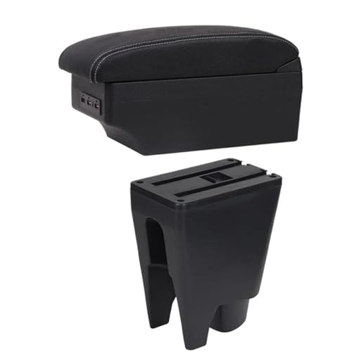 IPEVMLZ Armlehnenbox Für BYD F0 Mittelarmlehnenbox Nachrüstteile Mittelstauraum(E1 Weiße Linie) von IPEVMLZ