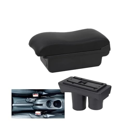 IPEVMLZ Für Citroën Für C-Elysée Auto-Armlehnenbox Aufbewahrungsbox Innenraumumbau(A2 schwarze Linie Kein USB) von IPEVMLZ