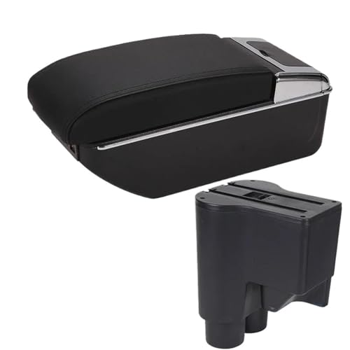 IPEVMLZ Für Daihatsu Für Sirion Für Materia 2007 2008 2009 2010 2011 2012 2013 2014 2015 Armaturenbrett-Ablage Auto-Zentralablage Armstütze(B2 Schwarz schwarz 7USB) von IPEVMLZ