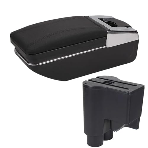 IPEVMLZ Für Daihatsu Für Sirion Für Materia 2007 2008 2009 2010 2011 2012 2013 2014 2015 Armaturenbrett-Ablage Auto-Zentralablage Armstütze(C2 Black black NoUSB) von IPEVMLZ