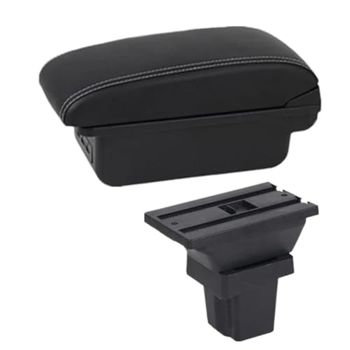IPEVMLZ Für Holden Für Trax Auto-Armlehnenbox 2013 2014 2015 2016 2017 2018 2019 2020 Armlehnenbox Armablagefach(B3 Schwarz weiß 3USB) von IPEVMLZ