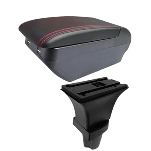 IPEVMLZ Für Kia Für Morning Für Picanto Auto-Armaturenbrett-Ablage Innenretrofit Innendetails(H rote Linie 4USB) von IPEVMLZ