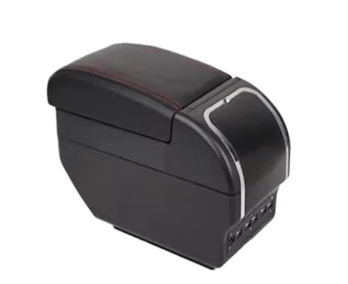 IPEVMLZ Für Kia K3 BL7 Armlehnenbox Für Kia K3 BL7 2023 2024 2025 Aufbewahrungsbox Nachrüstung Innenraum(E red line 9USB) von IPEVMLZ