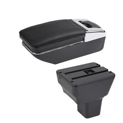 IPEVMLZ Für N&issan Für Almera 2020 2021 2022 2023 2024 Auto Armlehnenbox Innenraum Nachrüstteil Aufbewahrungsbox(Eine schwarze Linie Kein USB) von IPEVMLZ