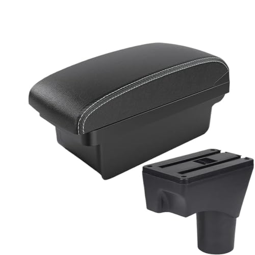 IPEVMLZ Für N&issan Für Sunny Auto-Armlehnenbox 2010-2023 Für N&issan Für March Für Micra K13 MK4 IV Zentrale Armlehnenbox(A3 Black white NOUSB) von IPEVMLZ