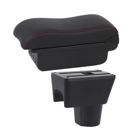 IPEVMLZ Für N&issan Für Terrano 3 2010-2018 Auto-Armaturenbrett-Ablagefach Auto-Armaturenbrett-Ablagefach Gebogene Oberfläche(B red line 3USB) von IPEVMLZ