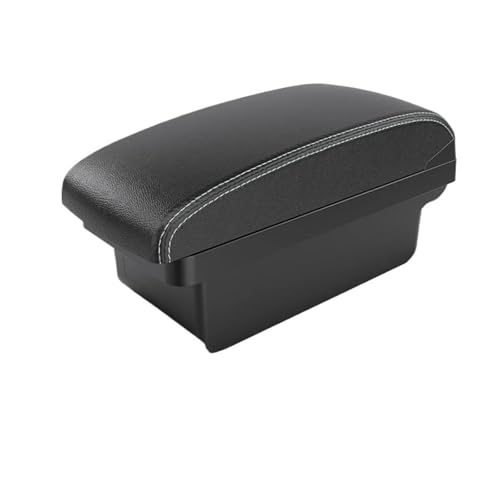 IPEVMLZ Für Opel Für Corsa F Armlehne 2019 2020 2021 2022 2023 2024 Innenraum Mittelarmlehne Aufbewahrungsbox(A3 Black white NO USB) von IPEVMLZ