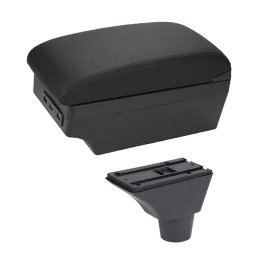 IPEVMLZ Für Opel Für Meriva Armlehnenbox Mittelkonsole Arm-/Ellenbogenstütze Aufbewahrungskasten(C-Black black line) von IPEVMLZ