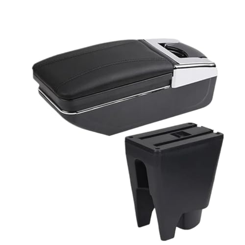 IPEVMLZ Für Peugeot 107 Auto-Armlehnenbox Aufbewahrungsbox Für Den Innenraum(Eine schwarze Linie Kein USB) von IPEVMLZ