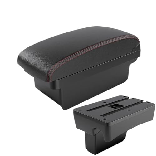 IPEVMLZ Für Peugeot 307 I 2001 2002 2003 2004 2005 2006 2007 2008 Armaturenbrett-Ablagefach Aufbewahrungsbox Innenraumdetails Modifiziert(A1 Schwarz Rot KEIN USB) von IPEVMLZ