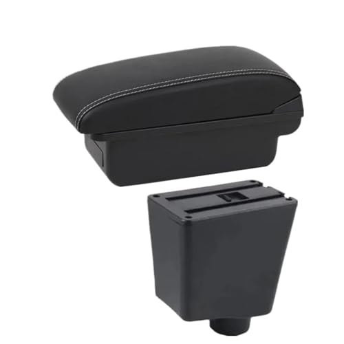 IPEVMLZ Für SEAT Für Ibiza 6j Ibiza 6L Armaturenbrett-Ablage Für SEAT Für Ibiza III 2001-2008 Auto-Armlehnenbox(A1 weiße Linie KEIN USB) von IPEVMLZ