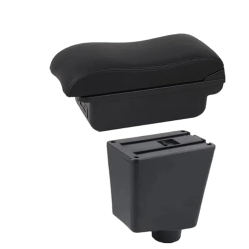 IPEVMLZ Für SEAT Für Ibiza III 2001 2002 2003 2004-2008 Armlehnenbox Für Ibiza 6j Für Ibiza 6L Auto Armlehnenbox Aufbewahrungsbox(B2 schwarze Linie 3USB) von IPEVMLZ