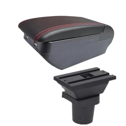 IPEVMLZ Für Toyota Für Urban Cruiser Armlehnenbox Für Ist Armlehnenbox Center Storage Box(H rote Linie 4USB) von IPEVMLZ