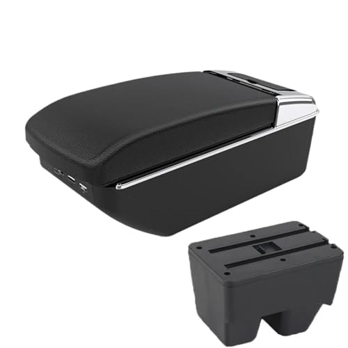 IPEVMLZ Für Toyota Für Yaris Cross Armlehnenbox Für Toyota Für Yaris Suv Zentrale Aufbewahrungsbox Dekorierung Mit USB-Schnittstelle(A2 Black line 7 USB) von IPEVMLZ