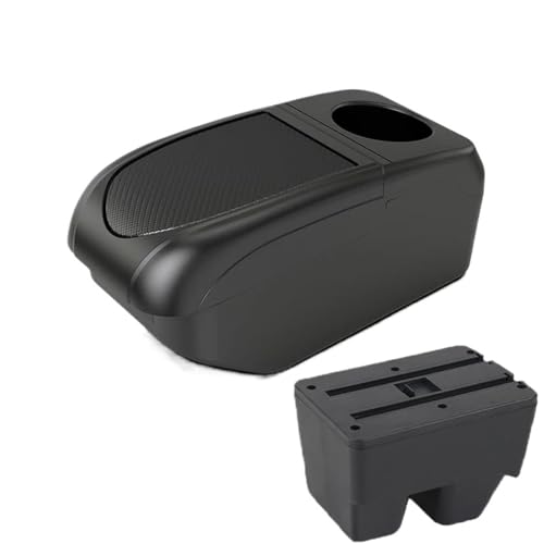 IPEVMLZ Für Toyota Für Yaris Cross Armlehnenbox Für Toyota Für Yaris Suv Zentrale Aufbewahrungsbox Dekorierung Mit USB-Schnittstelle(B1 Black Frame 6USB) von IPEVMLZ