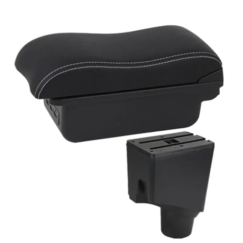IPEVMLZ Für Toyota Für Yaris Hybrid Auto Armlehnenbox Für Toyota Für Yaris 2015 2016 2017 2018 2019 2020 2021 2022 Mittelarmlehnenbox(B3 Schwarz weiß 3USB) von IPEVMLZ