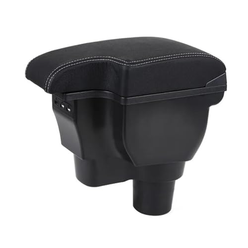 IPEVMLZ Integrierte Armlehnenbox Für Hyundai Für Yuena Mittelarmlehne Mit USB-Ladeanschluss(Black white line) von IPEVMLZ