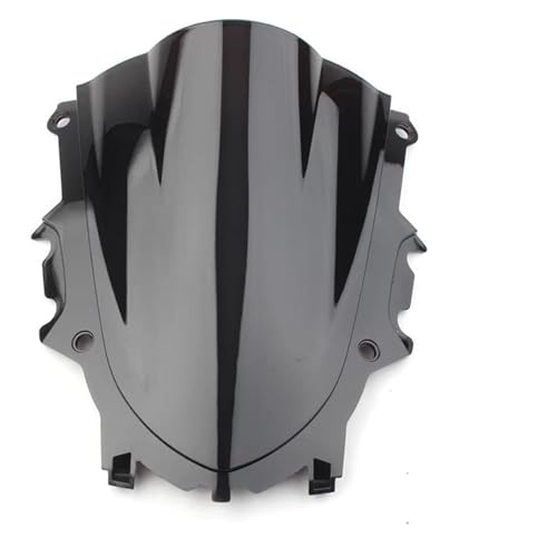 IPEVMLZ Motorrad-Windschutzscheibe Windschutzscheide Für Y&amaha YZF-R3 2019 2020 2021 2022 2023 Doppelblasen-ABS-Luftabweiser(SCHWARZ) von IPEVMLZ
