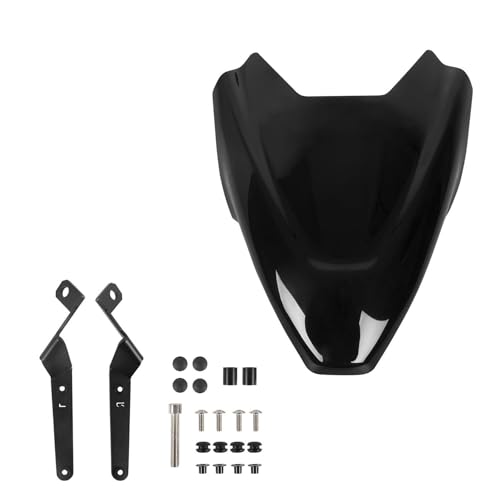 IPEVMLZ Windschutzscheibe Motorrad Windschutzscheibe Screen Protector Deflektor Verkleidung Für Ducati Für Streetfighter V4 V4S 2020 2021 2022(SCHWARZ) von IPEVMLZ