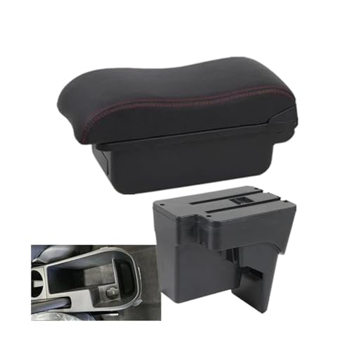 IPEVMLZ Zentralarmlehnenbox Für Kia K3 BL7 2023 2024 2025 Mittelkonsole Aufbewahrungsbox Mit USB(Eine rote Linie KEIN USB) von IPEVMLZ