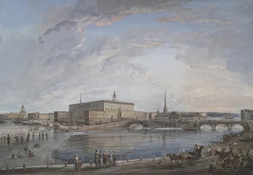 IPLUPJDY Berühmte Gemälde Gemälde Kunst Bilder Kunstdruck Leinwand Ansicht von Stockholm durch berühmten Künstler Abstrakte Leinwandbilder für Wohnzimmer-Dekor 60x90cm von IPLUPJDY