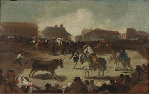 IPLUPJDY Berühmte Gemälde Gemälde Kunst Bilder Kunstdruck Leinwand Corrida de toros en un pueblo von francisco de goya Abstrakte Leinwandbilder für Wohnzimmer-Dekor 60x90cm von IPLUPJDY