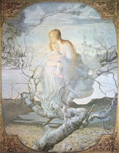 IPLUPJDY Berühmte Gemälde Gemälde Kunst Bilder Kunstdruck Leinwand Der Engel Des Lebens Von Giovann Segantini Abstrakte Leinwandbilder für Wohnzimmer-Dekor 60x90cm von IPLUPJDY