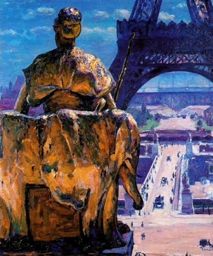 IPLUPJDY Berühmte Gemälde Gemälde Kunst Bilder Kunstdruck Leinwand Der turm Vom trocadero aus von louis welden hawkins Abstrakte Leinwandbilder für Wohnzimmer-Dekor 60x90cm IPLUPJDY Berühmte Gemälde Gemälde Kunst Bilder Kunstdruck Leinwand Der turm Vom trocadero aus von louis welden hawkins Abstrakte Leinwandbilder für Wohnzimmer-Dekor 60x90cm von IPLUPJDY