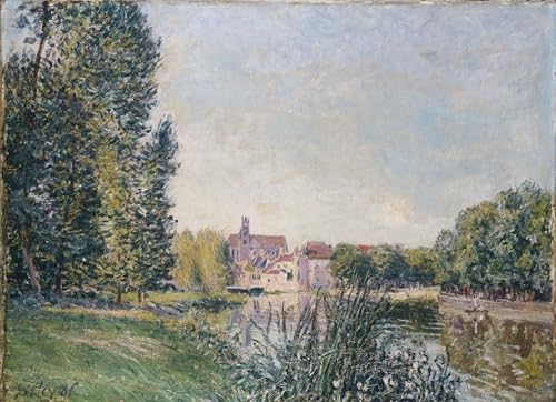 IPLUPJDY Berühmte Gemälde Gemälde Kunst Bilder Kunstdruck Leinwand Die loing und die kirche von moret von alfred sisle Abstrakte Leinwandbilder für Wohnzimmer-Dekor 60x90cm IPLUPJDY Berühmte Gemälde Gemälde Kunst Bilder Kunstdruck Leinwand Die loing und die kirche von moret von alfred sisle Abstrakte Leinwandbilder für Wohnzimmer-Dekor 60x90cm von IPLUPJDY