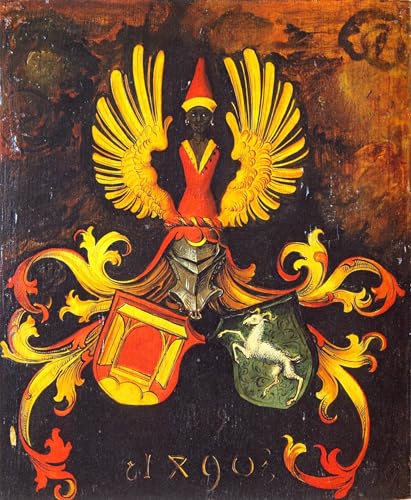 IPLUPJDY Berühmte Gemälde Gemälde Kunst Bilder Kunstdruck Leinwand Ehewappen der familien dürer und holper von albrecht dürer Abstrakte Leinwandbilder für Wohnzimmer-Dekor 60x90cm von IPLUPJDY