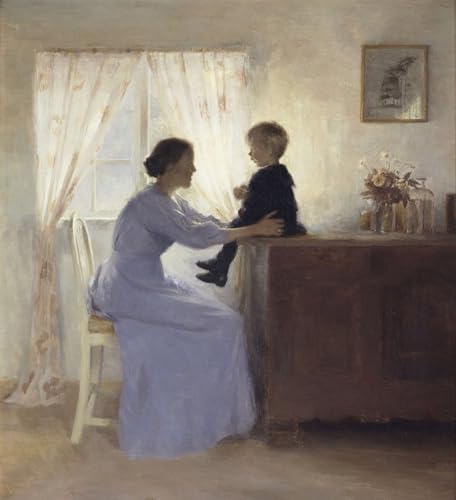 IPLUPJDY Berühmte Gemälde Gemälde Kunst Bilder Kunstdruck Leinwand Eine Mutter und ein Kind in einem Innenraum von Peter Vilhelm Ilsted Abstrakte Leinwandbilder für Wohnzimmer-Dekor 60x90cm IPLUPJDY Berühmte Gemälde Gemälde Kunst Bilder Kunstdruck Leinwand Eine Mutter und ein Kind in einem Innenraum von Peter Vilhelm Ilsted Abstrakte Leinwandbilder für Wohnzimmer-Dekor 60x90cm von IPLUPJDY