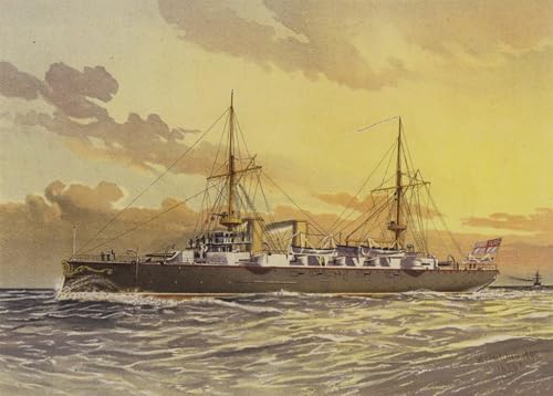 IPLUPJDY Berühmte Gemälde Gemälde Kunst Bilder Kunstdruck Leinwand Hms Undauntedt Class Cruiser Belted von William Frederick Mitchell Abstrakte Leinwandbilder für Wohnzimmer-Dekor 60x90cm von IPLUPJDY