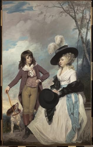 IPLUPJDY Berühmte Gemälde Gemälde Kunst Bilder Kunstdruck Leinwand Maria Marow Gideon und ihr Bruder William von Joshua Reynolds Abstrakte Leinwandbilder für Wohnzimmer-Dekor 60x90cm von IPLUPJDY