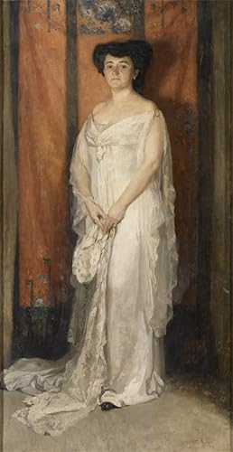 IPLUPJDY Berühmte Gemälde Gemälde Kunst Bilder Kunstdruck Leinwand Portret van mevrouw a Ganshof van der meersch by van inhaber Abstrakte Leinwandbilder für Wohnzimmer-Dekor 60x90cm von IPLUPJDY