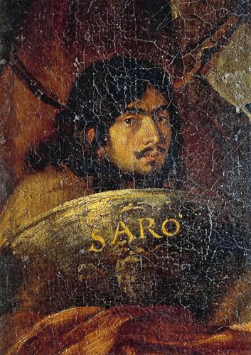 IPLUPJDY Berühmte Gemälde Gemälde Kunst Bilder Kunstdruck Leinwand Selbstbildnis des malers Ausschnitt aus dem kampf Zwischen Christen und türken von salvator rosa für Wohnzimmer-Dekor 60x90cm von IPLUPJDY