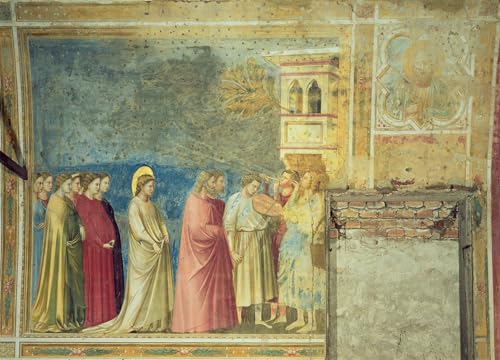 IPLUPJDY Berühmte Gemälde Gemälde Kunst Bilder Kunstdruck Leinwand der Hochzeitszug der Jungfrauen von Giotto Di Bondone Abstrakte Leinwandbilder für Wohnzimmer-Dekor 60x90cm von IPLUPJDY