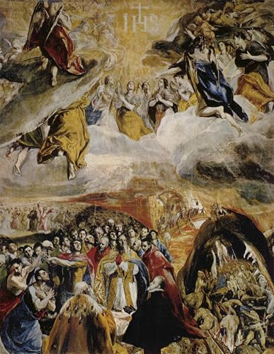 IPLUPJDY Bilder Moderne Kunst Gemälde WandgemäLde Allegorie auf den sieg bei lepanto von el greco Leinwand Malerei Poster für Wanddekoration 60x90cm von IPLUPJDY