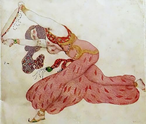 IPLUPJDY Bilder Moderne Kunst Gemälde WandgemäLde Almee Leinwandgemälde für das Ballett-Poster von Leon Bakst Leinwand Malerei Poster für Wanddekoration 60x90cm IPLUPJDY Bilder Moderne Kunst Gemälde WandgemäLde Almee Leinwandgemälde für das Ballett-Poster von Leon Bakst Leinwand Malerei Poster für Wanddekoration 60x90cm von IPLUPJDY