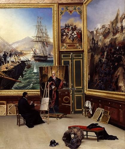 IPLUPJDY Bilder Moderne Kunst Gemälde WandgemäLde Bruder kopieren das Porträt des Marquis de Fontanes in Versailles von Horace Vernet Leinwand Malerei Poster für Wanddekoration 60x90cm von IPLUPJDY
