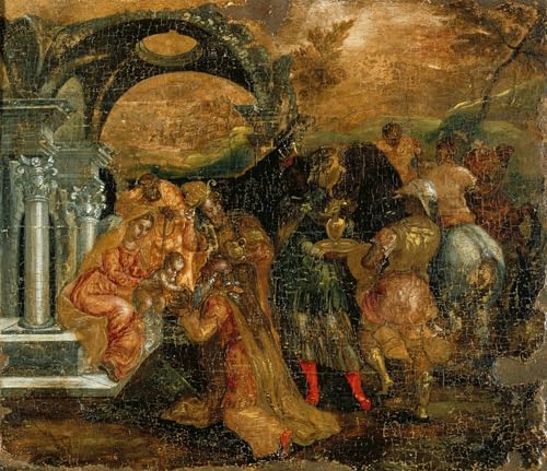 IPLUPJDY Bilder Moderne Kunst Gemälde WandgemäLde Die anbetung der heiligen drei könige von el greco Leinwand Malerei Poster für Wanddekoration 60x90cm IPLUPJDY Bilder Moderne Kunst Gemälde WandgemäLde Die anbetung der heiligen drei könige von el greco Leinwand Malerei Poster für Wanddekoration 60x90cm von IPLUPJDY