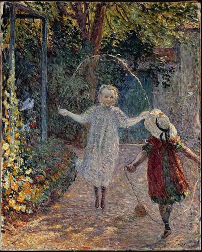 IPLUPJDY Bilder Moderne Kunst Gemälde WandgemäLde Kinder springen Seil im Garten von Henri Lebasque Leinwand Malerei Poster für Wanddekoration 60x90cm IPLUPJDY Bilder Moderne Kunst Gemälde WandgemäLde Kinder springen Seil im Garten von Henri Lebasque Leinwand Malerei Poster für Wanddekoration 60x90cm von IPLUPJDY