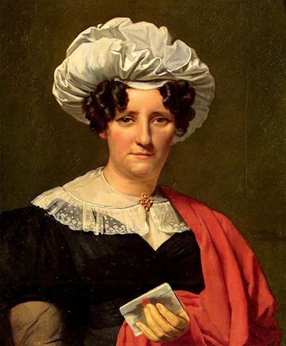 IPLUPJDY Bilder Moderne Kunst Gemälde WandgemäLde Porträt Einer Dame Mit Einem Brief Von Francois Navez Leinwand Malerei Poster für Wanddekoration 60x90cm von IPLUPJDY