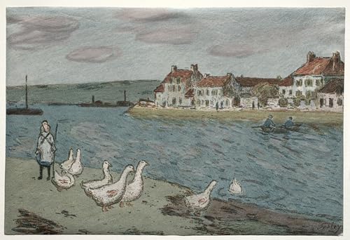 IPLUPJDY Bilder Moderne Kunst Gemälde WandgemäLde The river bank oder gänse von alfred sisle Leinwand Malerei Poster für Wanddekoration 60x90cm IPLUPJDY Bilder Moderne Kunst Gemälde WandgemäLde The river bank oder gänse von alfred sisle Leinwand Malerei Poster für Wanddekoration 60x90cm von IPLUPJDY
