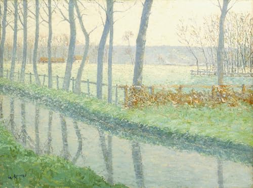IPLUPJDY Bilder Moderne Kunst Gemälde WandgemäLde das Sausseron Nesles La Vallee von Gustave Loiseau Leinwand Malerei Poster für Wanddekoration 60x90cm von IPLUPJDY