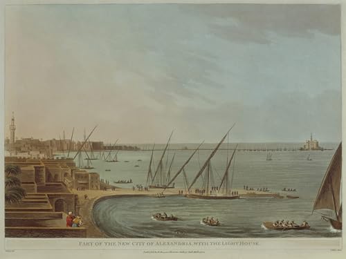 IPLUPJDY Kunstdruck Leinwand Abstrakte Leinwand Kunst Bilder Druck Wandgemälde Ansicht von Alexandria mit Leuchtturm aus Ansichten von Ägypten von Mayer Gemälde Kunst Bilder für Wanddekoration 60x90cm von IPLUPJDY