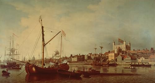 IPLUPJDY Kunstdruck Leinwand Abstrakte Leinwand Kunst Bilder Druck Wandgemälde Der Tower of London von der Themse aus von einem berühmten Maler Gemälde Kunst Bilder für Wanddekoration 60x90cm von IPLUPJDY