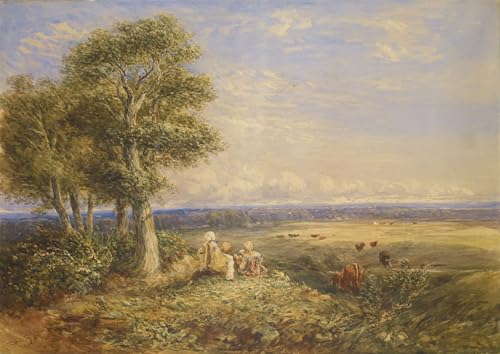 IPLUPJDY Kunstdruck Leinwand Abstrakte Leinwand Kunst Bilder Druck Wandgemälde Die Feldlerche von David Cox Gemälde Kunst Bilder für Wanddekoration 60x90cm von IPLUPJDY