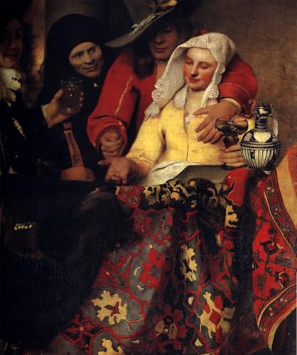IPLUPJDY Kunstdruck Leinwand Abstrakte Leinwand Kunst Bilder Druck Wandgemälde Die kupplerin von johannes vermeer Gemälde Kunst Bilder für Wanddekoration 60x90cm von IPLUPJDY